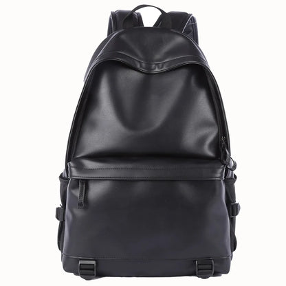 Waterproof PU Leather Bags for Men'S Backpack Bag School Leather Laptop Backpack