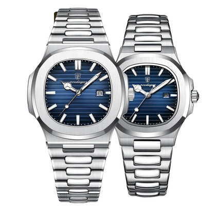 Poedagar Women's Luxury Quartz Watch – Stainless Steel Band, Waterproof, Luminous, Date