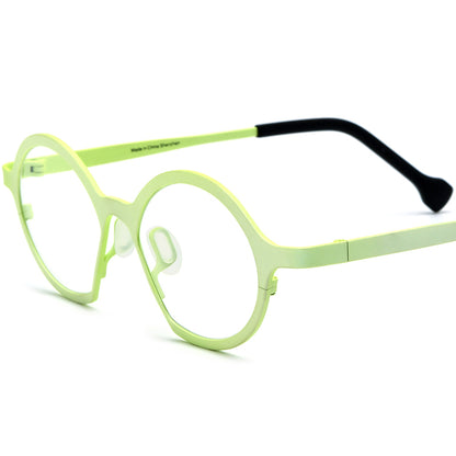 Titanium Cat Eye Optical Glasses Frame Retro - MCROONS - Green