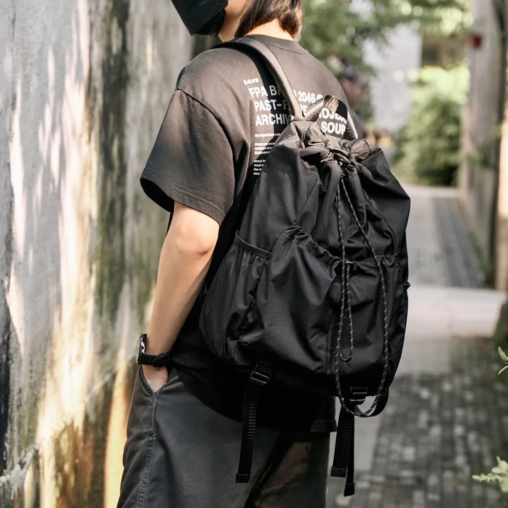MOYYI Lightweight Bags for Men Sports Men'S Backpacks Outdoor Travel Drawstring Backpacks