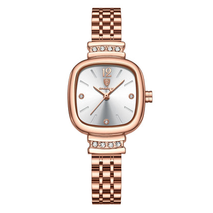 Poedagar 710 Women's Luxury Quartz Watch – Leather Strap, Waterproof