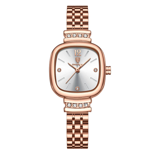 Poedagar 710 Women's Luxury Quartz Watch – Leather Strap, Waterproof