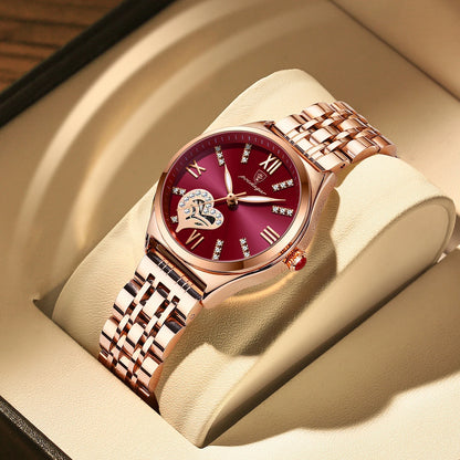 Poedagar 320 Women's Luxury Quartz Watch – Stainless Steel Band, Waterproof, Luminous, Date