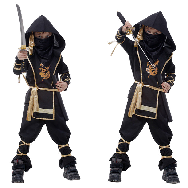 Little Ninja Warrior Boys Kids Halloween Costume - MCROONS detail