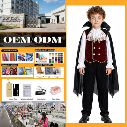 Little Vampire Boys Kids Halloween Costume - MCROONS detail