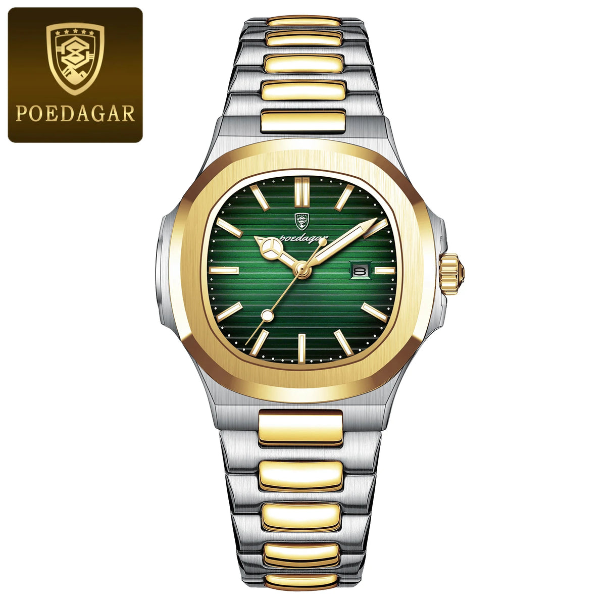 Poedagar 789 Women's Luxury Quartz Watch – Stainless Steel Band, Waterproof, Luminous, Date
