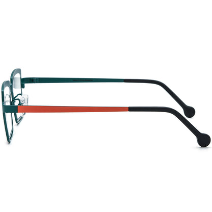 Colourful Titanium Square Optical Glasses Frame - MCROONS - side view