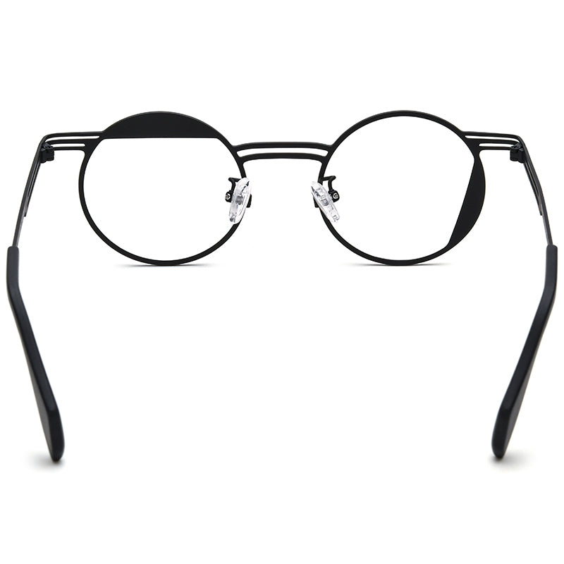 Ultralight Titanium Round Optical Glasses - MCROONS - folded view