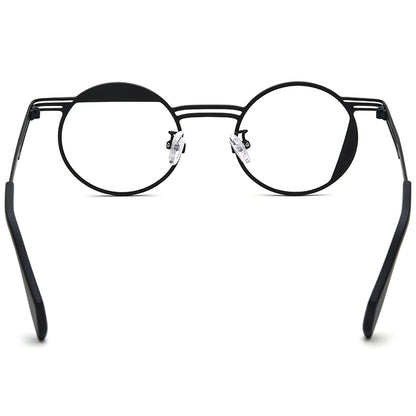 Ultralight Titanium Round Optical Glasses - MCROONS - folded view