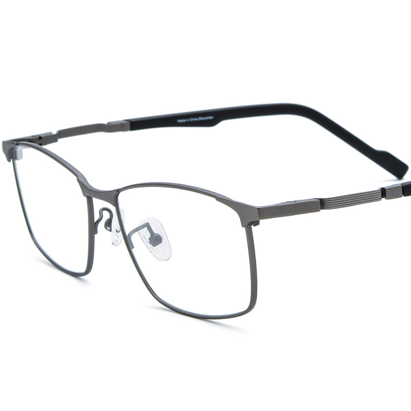 Titanium Square Optical Glasses Frame Designer - MCROONS - Gray