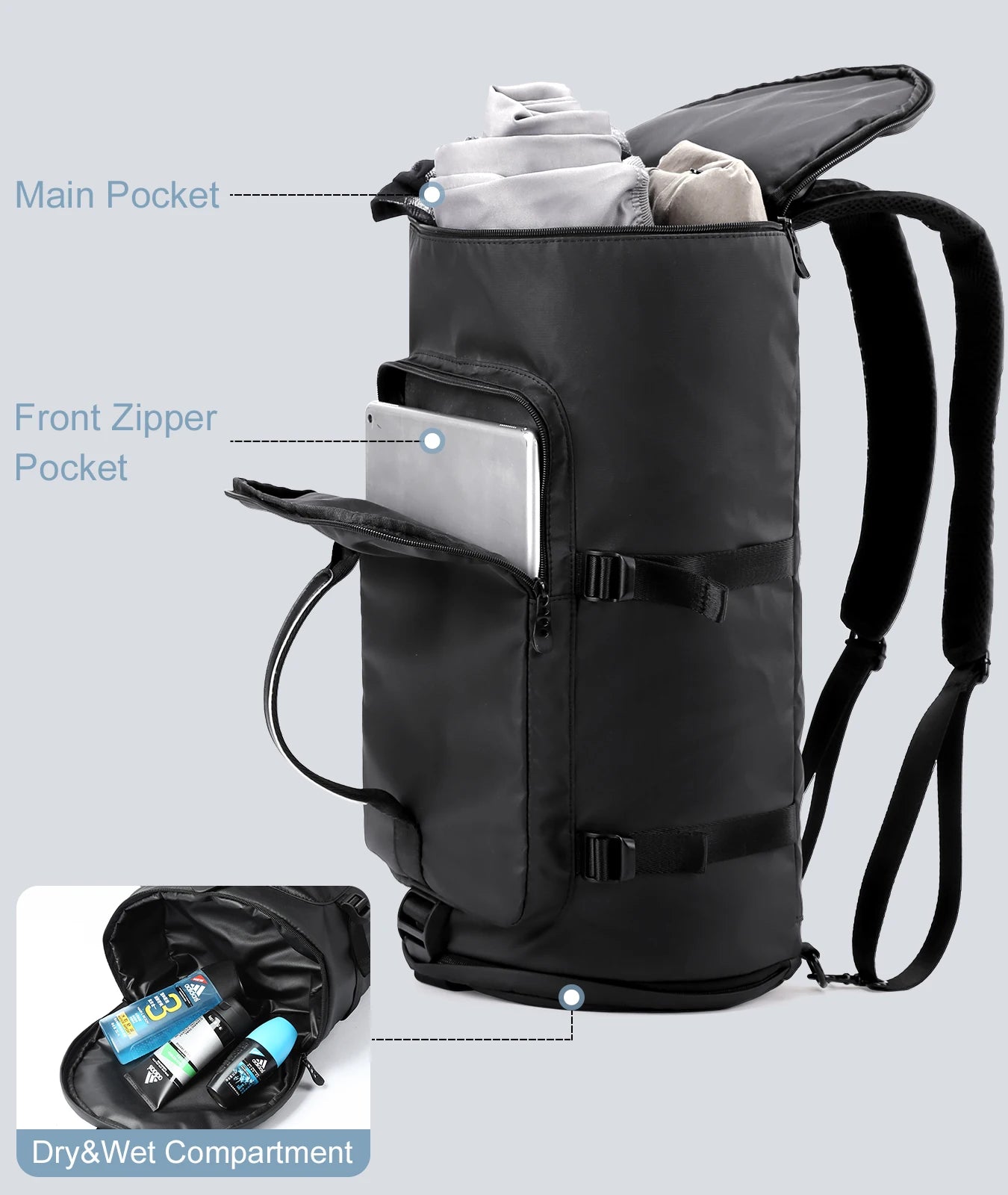 Unisex Fitness Gym Bag Mochilas Outdoor Travel Bag School Student Sports Backpack Bags