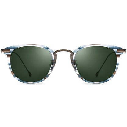 Acetate Titanium Square Polarized Sunglasses - MCROONS - front view