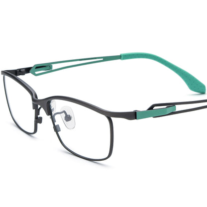 Premium Lightweight Titanium Square Glasses - Gray - MCROONS