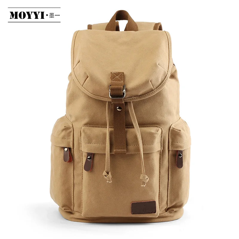 Custom Logo Anti-Theft Outdoor Backpack Hiking Daily Bag for Men Canvas Travel Backpack