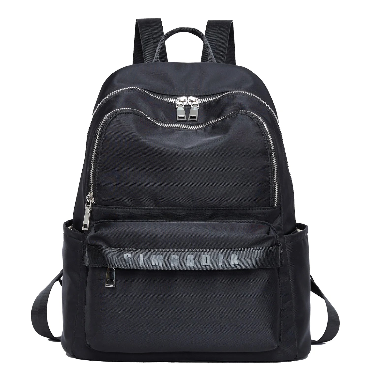 MCROONS Damen Lässiger Mini-Reiserucksack Wasserdichter Großer Schul-Rucksack Damen Schwarz