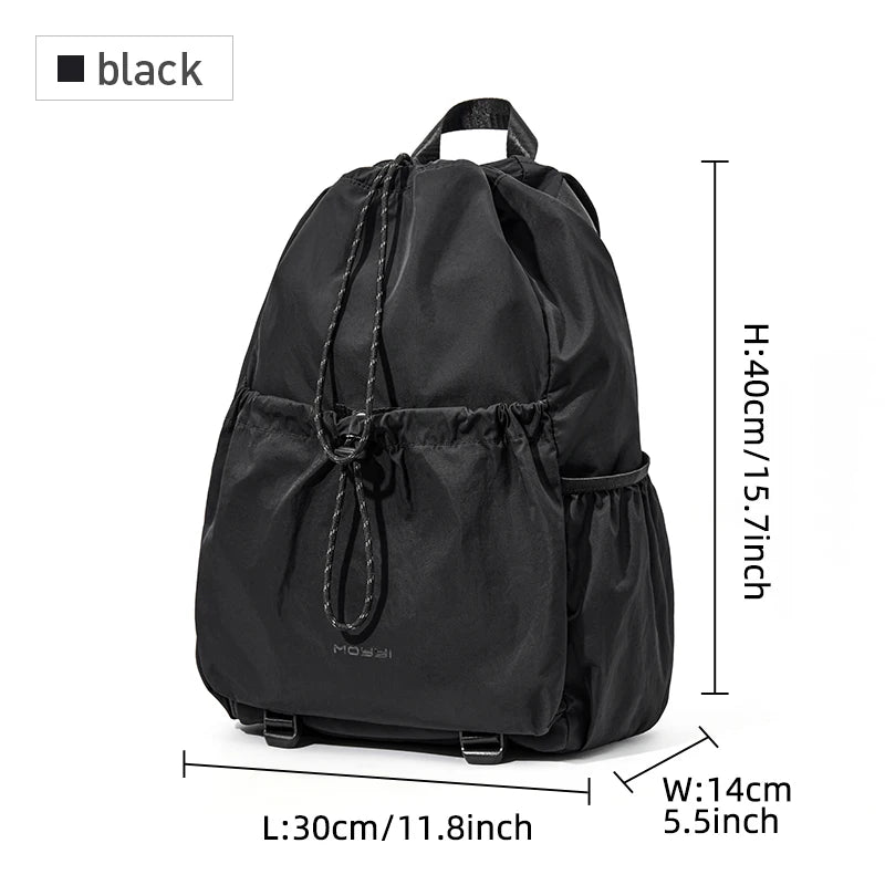 MOYYI Large Capacity Oxford Travel Casual Backpacks for Man Oxford 16 Inch Laptop Backpack Waterproof Drawstring School Bag