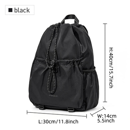 MOYYI Large Capacity Oxford Travel Casual Backpacks for Man Oxford 16 Inch Laptop Backpack Waterproof Drawstring School Bag