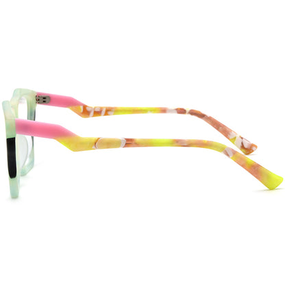 Retro Cat Eye Acetate Optical Glasses Frame - MCROONS - side view