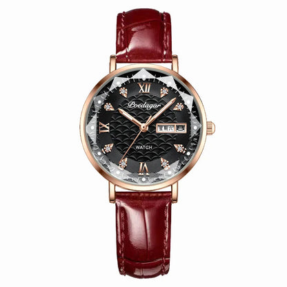 Poedagar 3011 Women's Luxury Quartz Watch – Stainless Steel Band, Waterproof, Luminous, Date