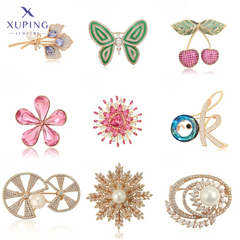 Manufacturers Wholesale Jewelry China Gold Plated Elegant Fashion Brooches Luxury Women Brooch