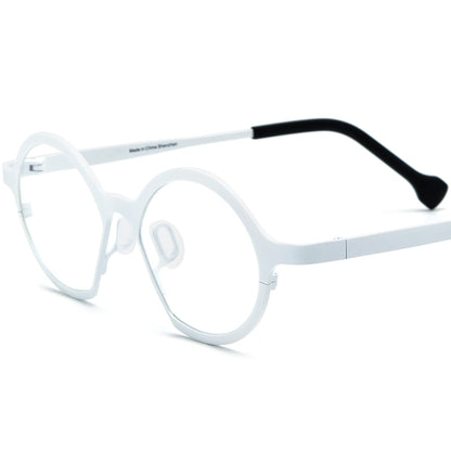 Titanium Cat Eye Optical Glasses Frame Retro - MCROONS - White