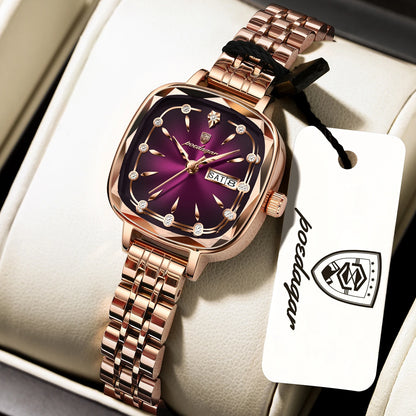 Poedagar 509 Women's Luxury Quartz Watch – Stainless Steel Band, Waterproof, Date