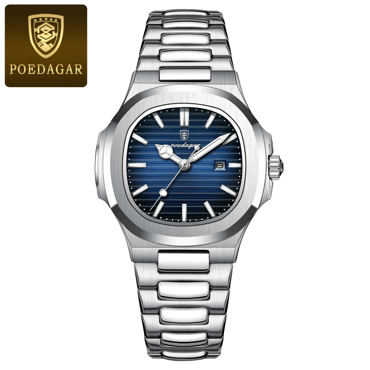 Poedagar 789 Women's Luxury Quartz Watch – Stainless Steel Band, Waterproof, Luminous, Date