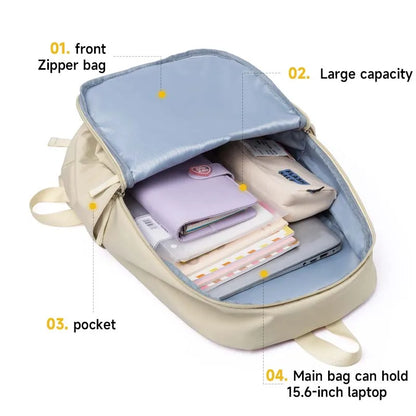 Fashion Casual Laptop Backpack Water Resistant Oxford School Backpack Daily Commute Outdoor Rucksack for Men and Women