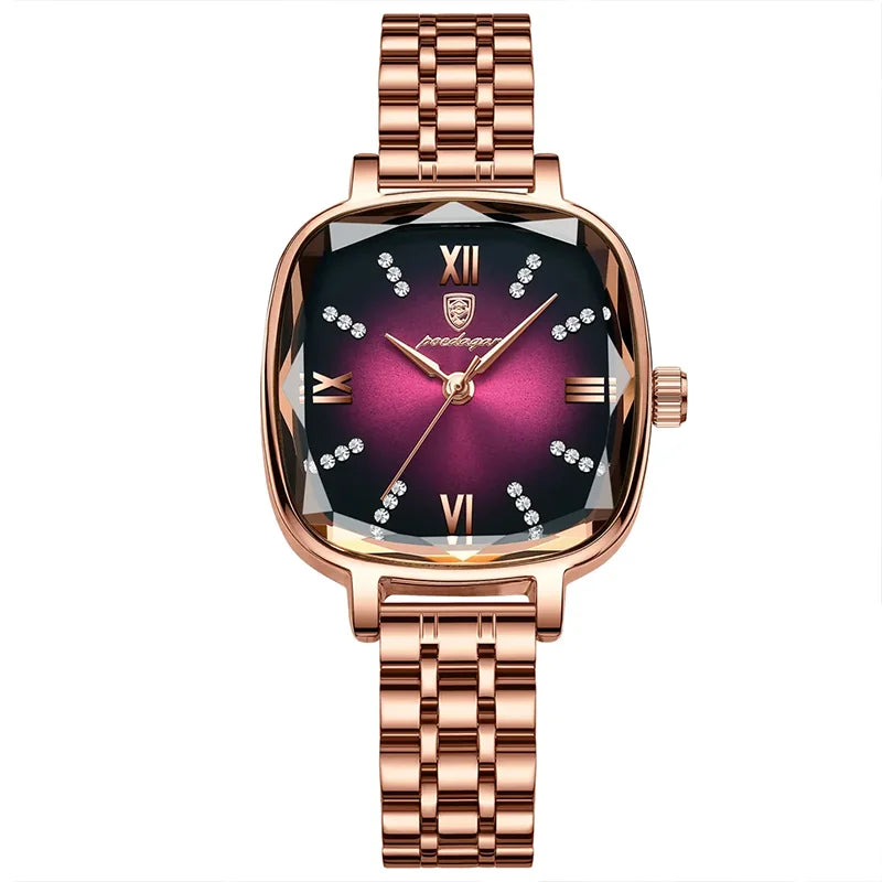 Poedagar 712 Women's Luxury Quartz Watch – Stainless Steel Band, Waterproof, Date