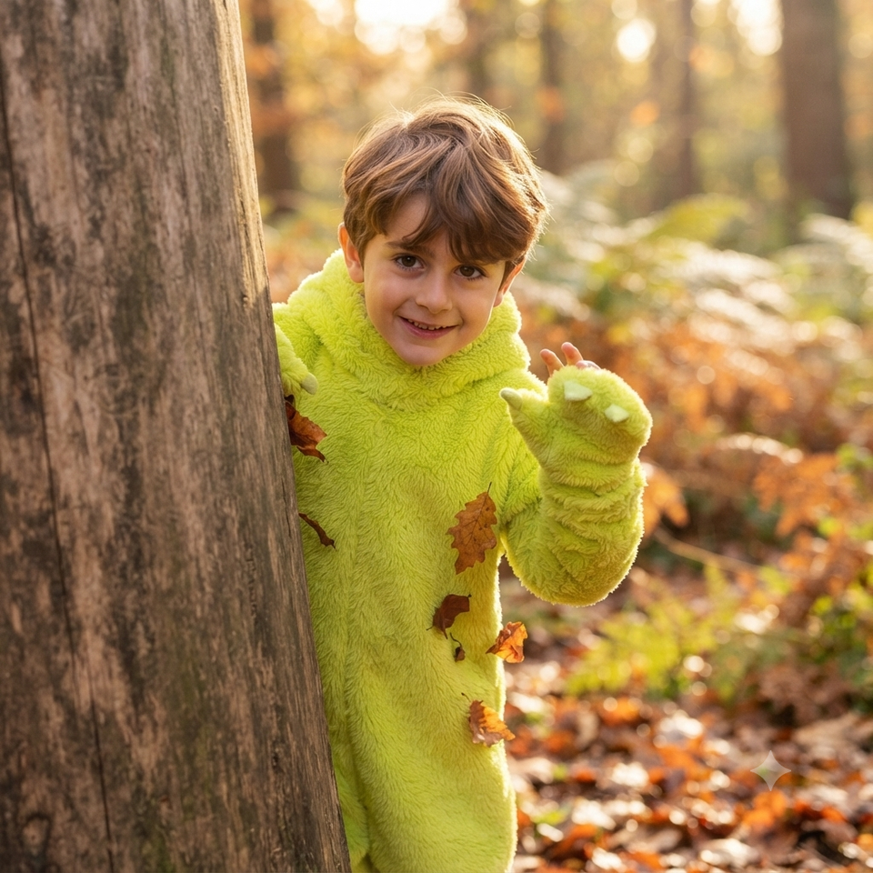 Green Ogre Warrior Costume Kids