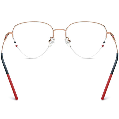 Oversized Cat Eye Titanium Optical Glasses Frame - MCROONS - back view