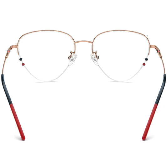Oversized Cat Eye Titanium Optical Glasses Frame - MCROONS - back view