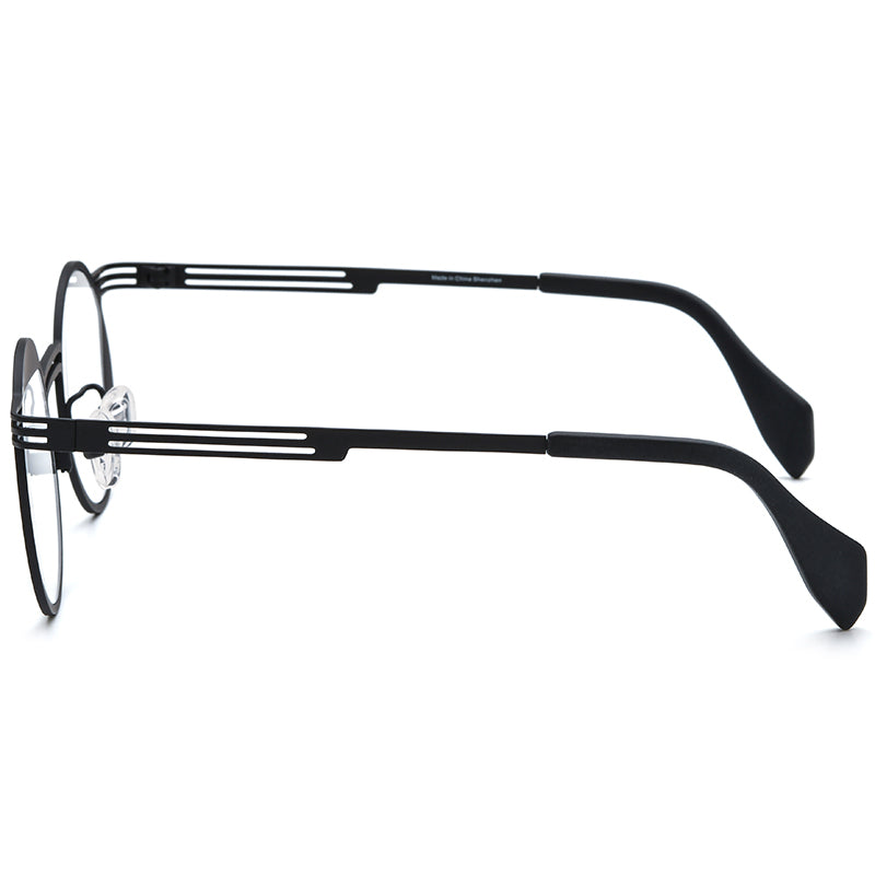Ultralight Titanium Round Optical Glasses - MCROONS - lens detail
