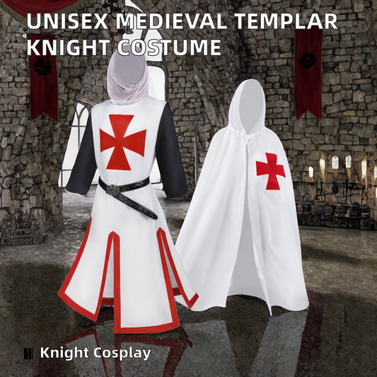 Medieval Templar Knight Halloween Costume - MCROONS