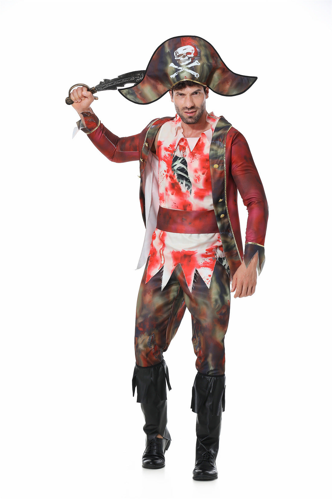 Skeleton Zombie Pirate Captain detail