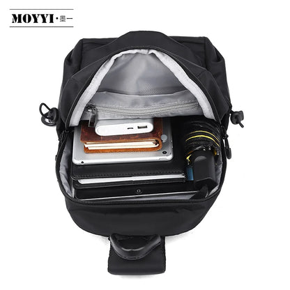 MOYYI Wholesale Waterproof Oxford Chest Bag Unisex Style Causal Sling Bags for Men Shoulder Crossbody Bag without Logo Design