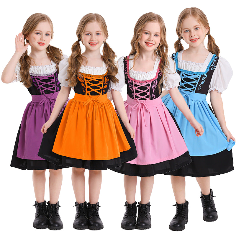 Kids Beer Maid Dirndl Costume Dress