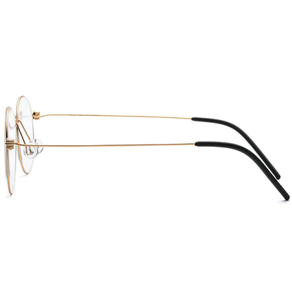 Titanium Round Optical Glasses Screwless - MCROONS - side