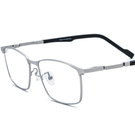 Titanium Square Optical Glasses Frame Designer - MCROONS - Silver
