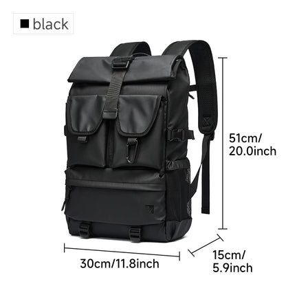 Top Rollong Expandable 28L Outdoor Backpacks Hiking Expedition Travel Backpacks Oxford 17.3 Inch Laptop Backpack for Men