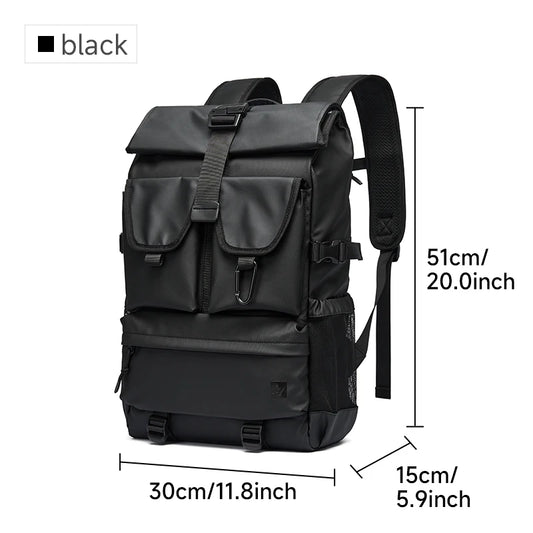 Top Rollong Expandable 28L Outdoor Backpacks Hiking Expedition Travel Backpacks Oxford 17.3 Inch Laptop Backpack for Men