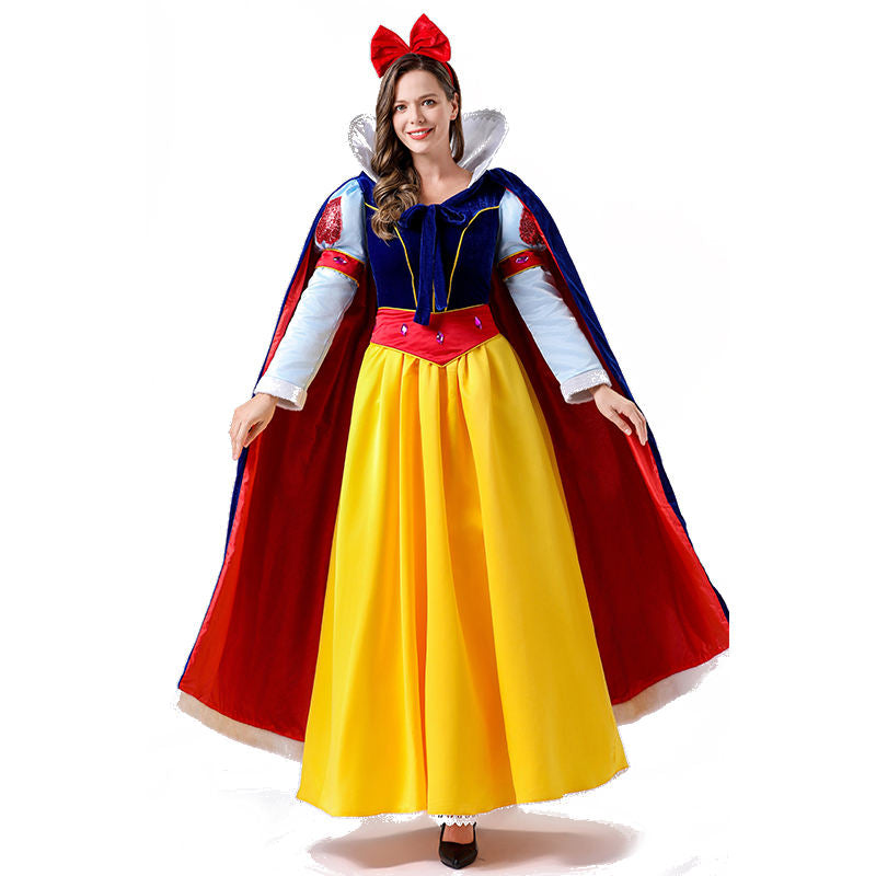 Ice Queen Fantasy White Ball Gown Halloween Costume
