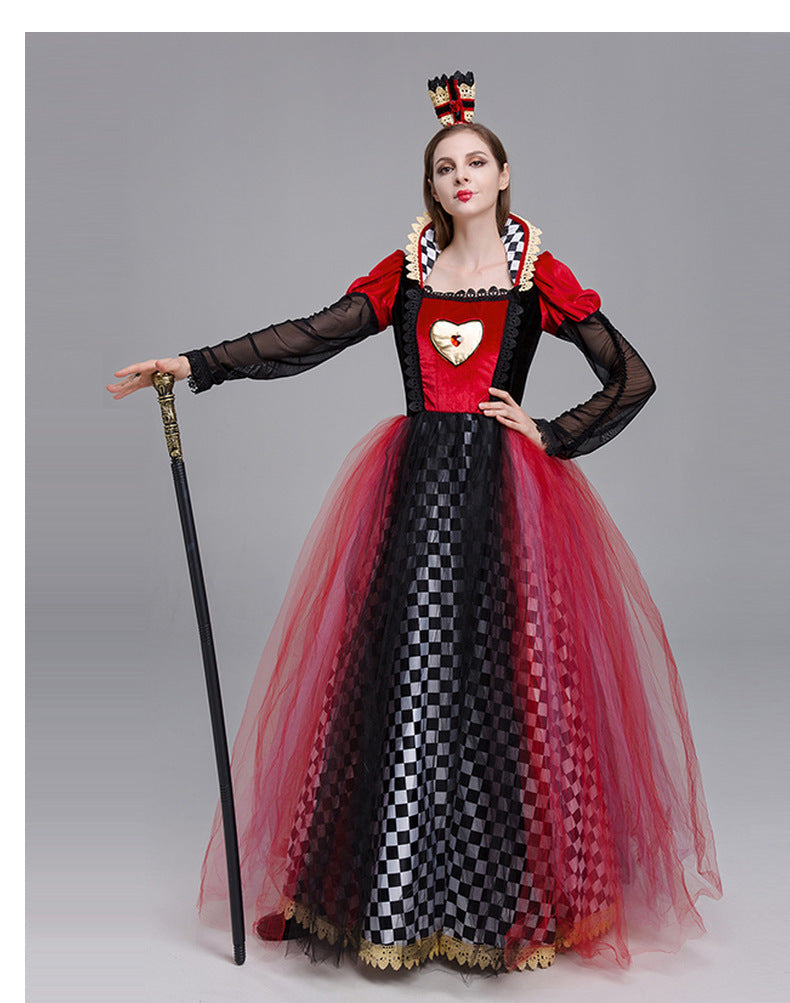 Fantasy Queen Royal Ball Gown Halloween Costume - MCROONS full look