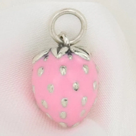 Wild Strawberry Charm New Arrival Cute Fruit Decorative Accessories Charms Custom Colorful Silver Jewelry for Children'S Making