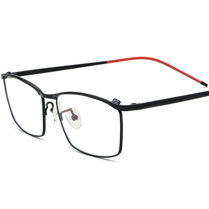 Square Titanium Optical Glasses Frame - MCROONS - Black