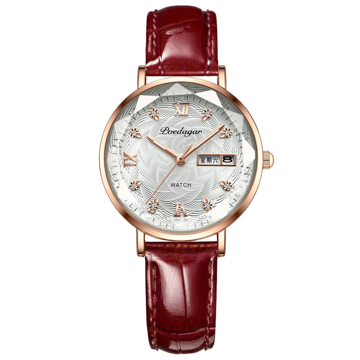 Poedagar 3012 Women's Luxury Quartz Watch – Stainless Steel Band, Waterproof, Date