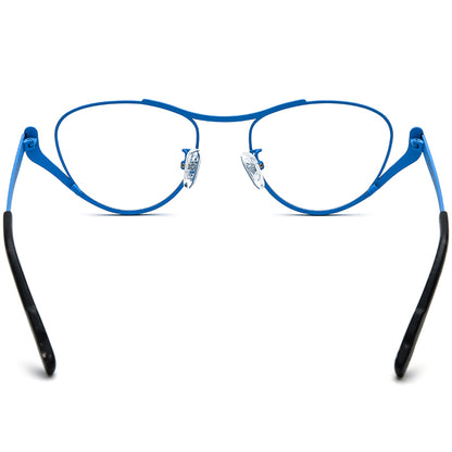Colourful Titanium Retro Cat Eye Optical Glasses Frame - MCROONS - back view