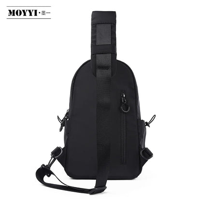 MOYYI Wholesale Waterproof Oxford Chest Bag Unisex Style Causal Sling Bags for Men Shoulder Crossbody Bag without Logo Design