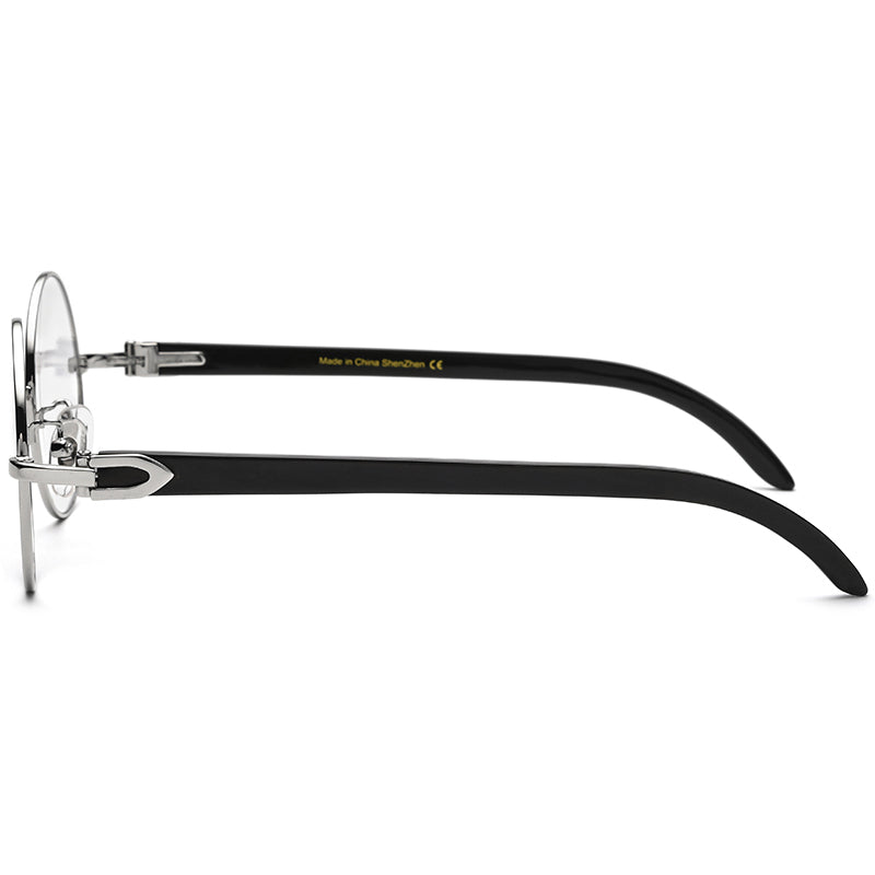Round Buffalo Horn Optical Glasses - MCROONS - lifestyle view