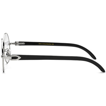 Round Buffalo Horn Optical Glasses - MCROONS - lifestyle view